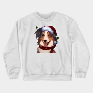 Cute Australian Shepherd Drawing Crewneck Sweatshirt